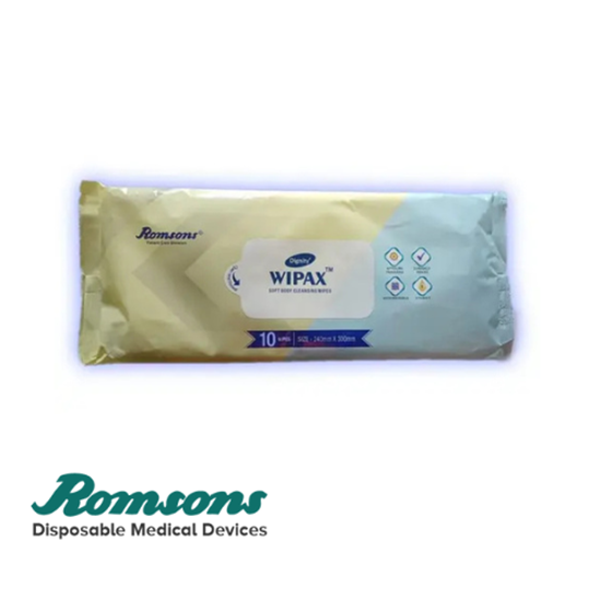 Picture of Romsons Wipax Soft Body Cleansing Wipes for Adults Pack